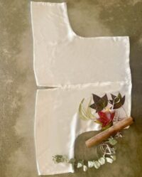 100% silk satin top blank laid flat ready to eco print