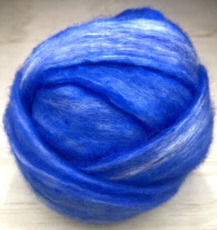 Felting Wool Tops Merino and Silk Royal Blue