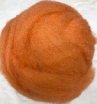 Orange easy to felt 19 micron merino wool tops