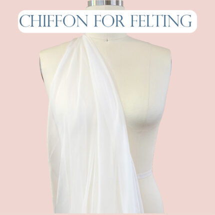 100% silk chiffon for Felting