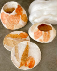 Merino Felting Wool Roving Natural White Eco Dyed