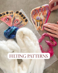 Introduction to Felting Workshop – wet and Nuno felting techniques with wool and silk fibres