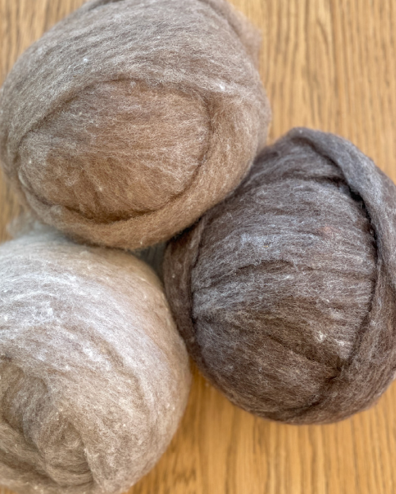 Merino Natural Colours Merino Felting Wool tops natural colours