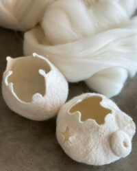 Merino Felting Wool Roving Natural White