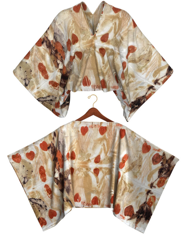 Easy sewing pdf sewing pattern for natural dyeing and eco printing, draped top.