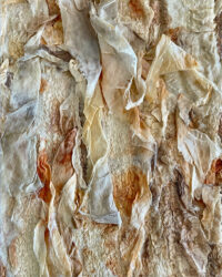 100% silk Paj pongee Natural white colour eco printed and nun o felted light weight, 5 momme